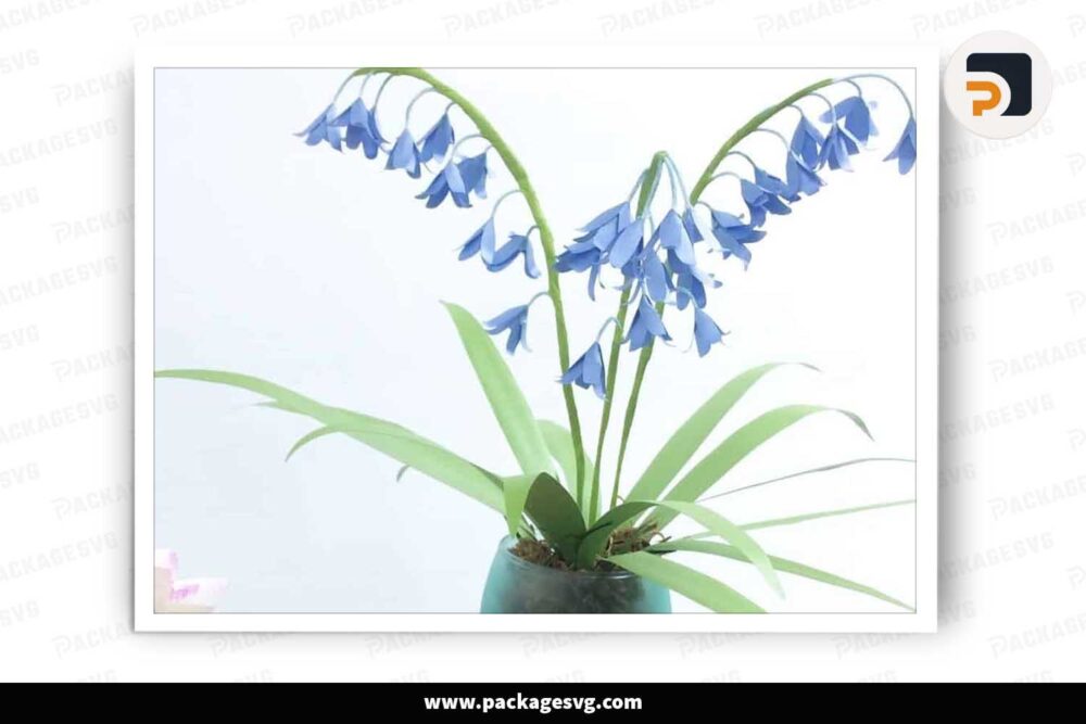 Bluebell Flower Paper, SVG Template For Cricut LHH4XXR4