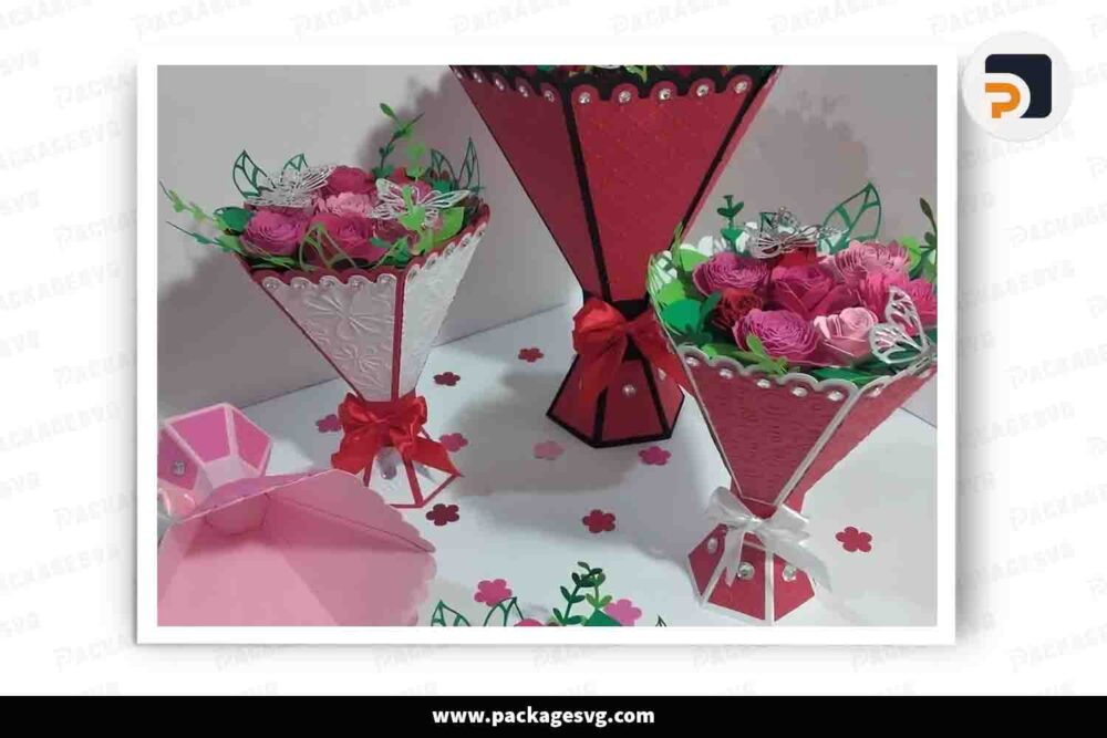 Bouquet of Paper Flowers, SVG Template For Cricut LHH0XQ5M