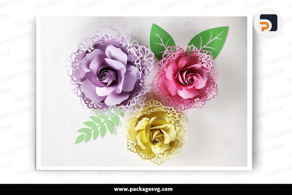 DIY Rose Papercut, Flower Template For Cricut LI5B5IFT