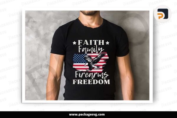 Faith Family Freedom PNG, American Flag USA Free Download