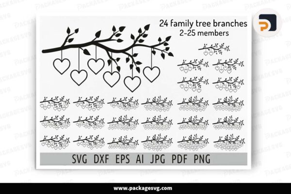 Family Tree Branches SVG Bundle Free Download