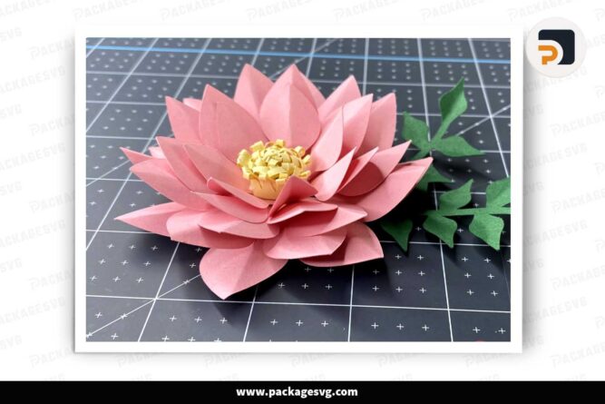 Lotus Flower Paper, SVG Template For Cricut LHO8N1D5