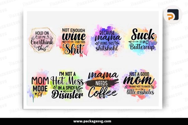 Mom Life Sublimation Bundle, Mother's Day Design Free Download