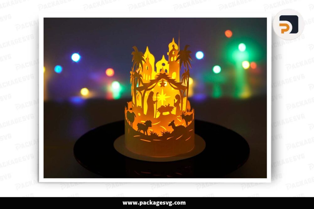 Nativity Scene Lanterns, Christmas Light Box Template LI40VNQ8