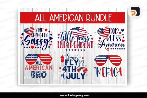 American Patriotic Bundle, 6 Shirt Designs Free Download