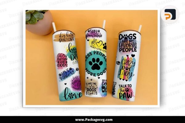 Dog Quotes Template, 20oz Tumbler Wrap Free Download