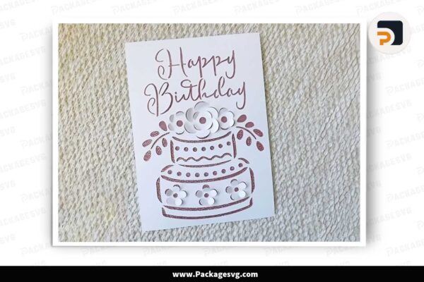 Happy Birthday Pop Up Card, Paper Cut Template Free Download