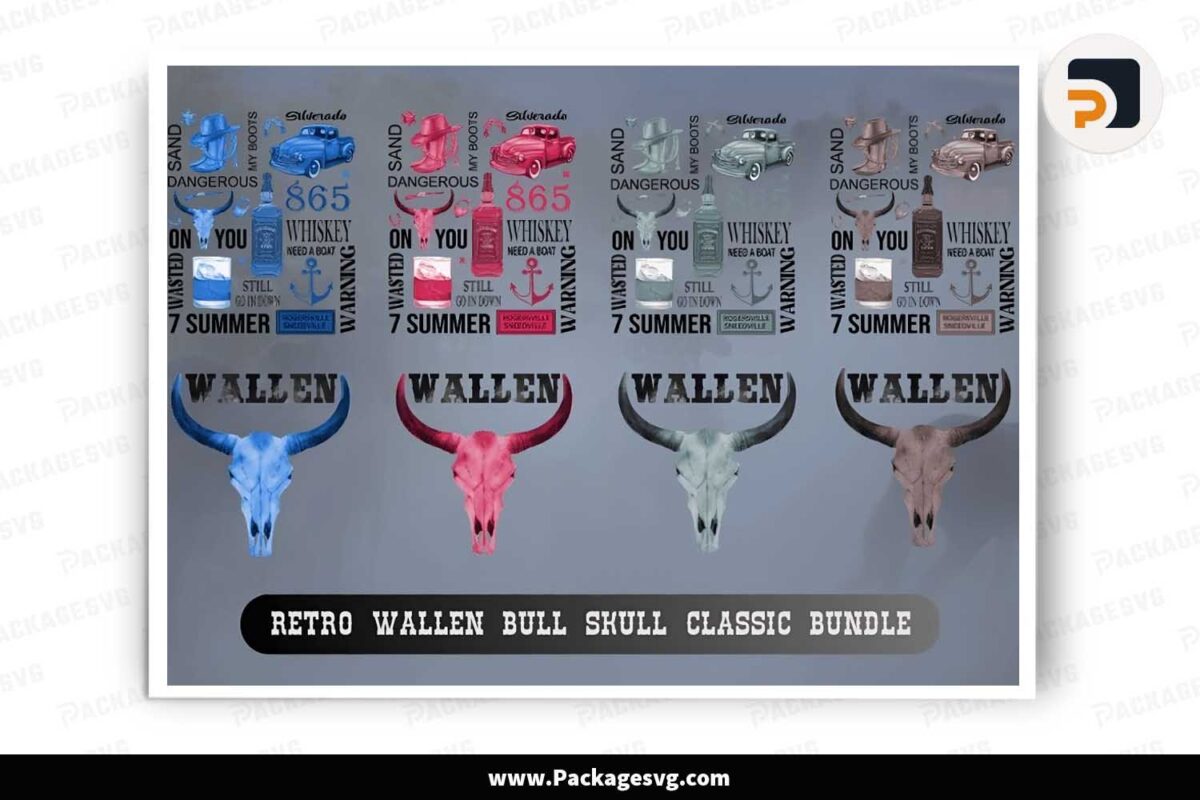 Retro Wallen Bull Skull Classic Bundle Free Download