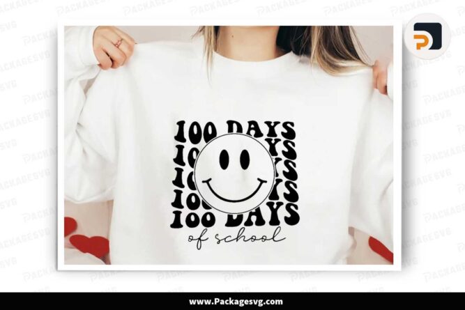 100 Days of School SVG, Back To School Shirt Design LK9E2420