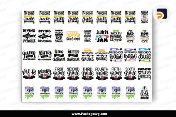 Back To School SVG Bundle, 100 Shirt Designs Free Download