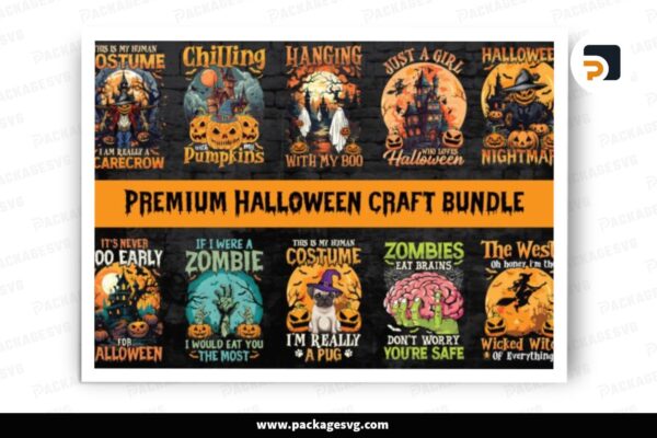 Premium Creepy Halloween Craft Bundle, 9 Designs Free Download