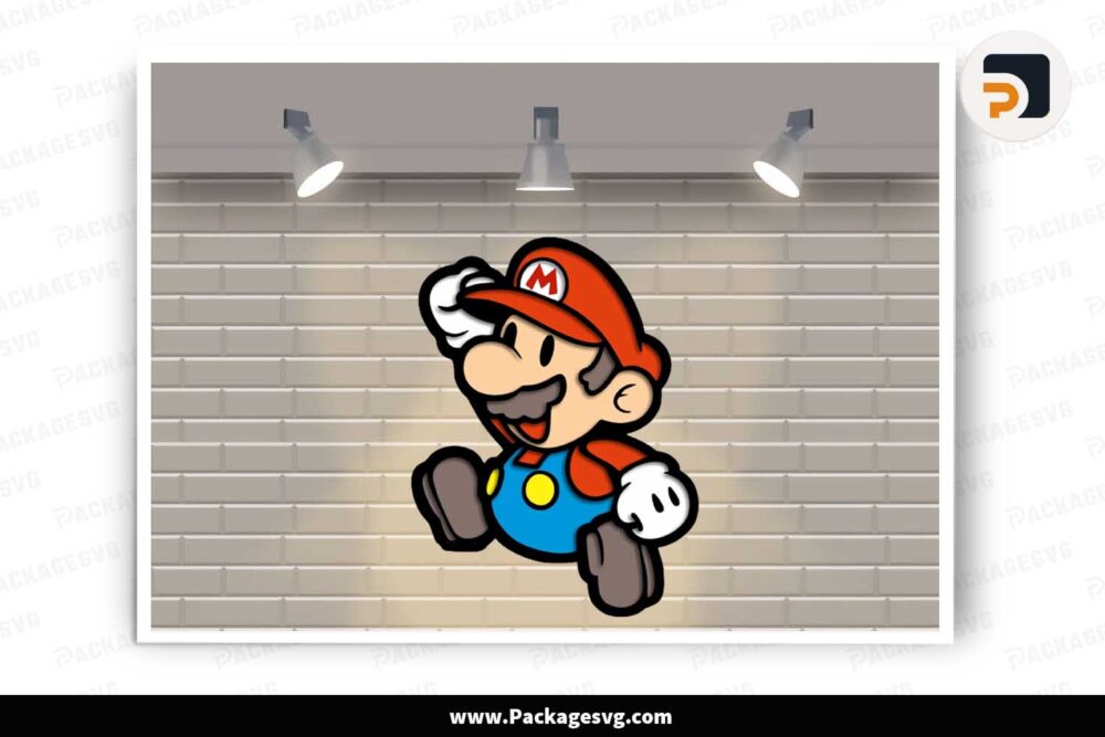 Super Mario Multilayer SVG Laser Cut File LKQ6P86C