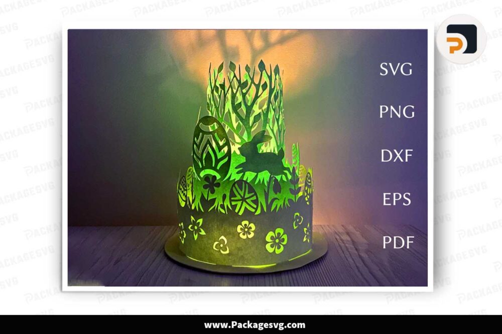 Easter 3D Lantern, SVG Paper Cut File LL0C5RF3