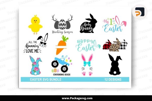 Easter SVG Bundle, 12 Shirt Designs Free Download