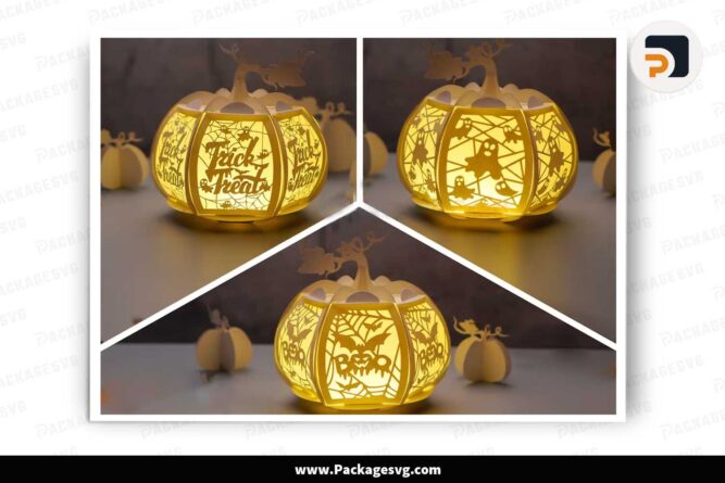 Halloween Pumpkin Lanterns Bundle, SVG File For Cricut LLUP236B