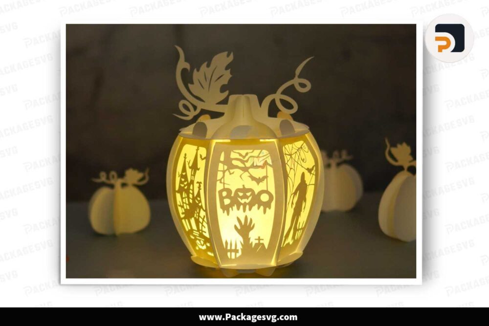 Halloween Zombie Pumpkin Lanterns, SVG File For Cricut LLUPMUU9