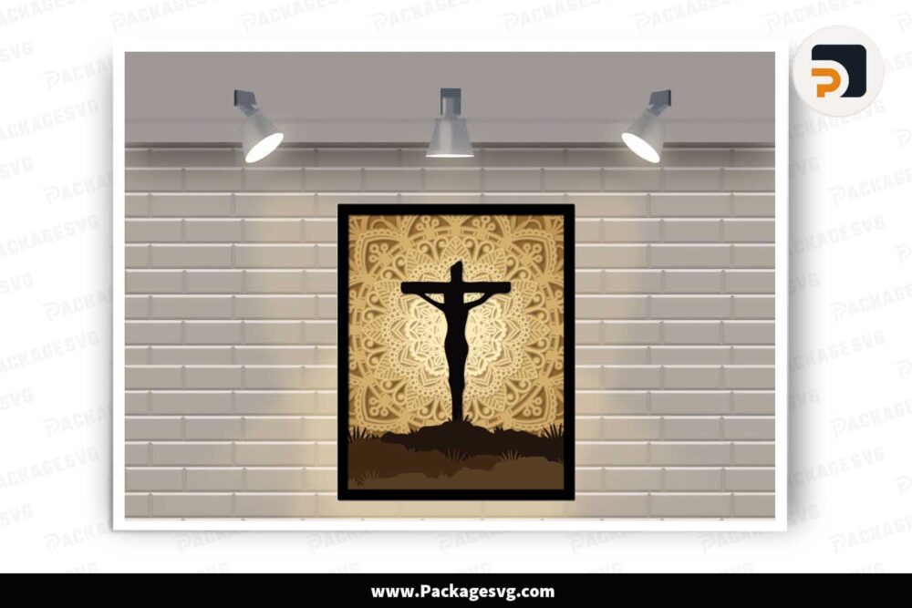 Jesus On Cross SVG, 3d Layered Paper Cut File LKUJCC8H