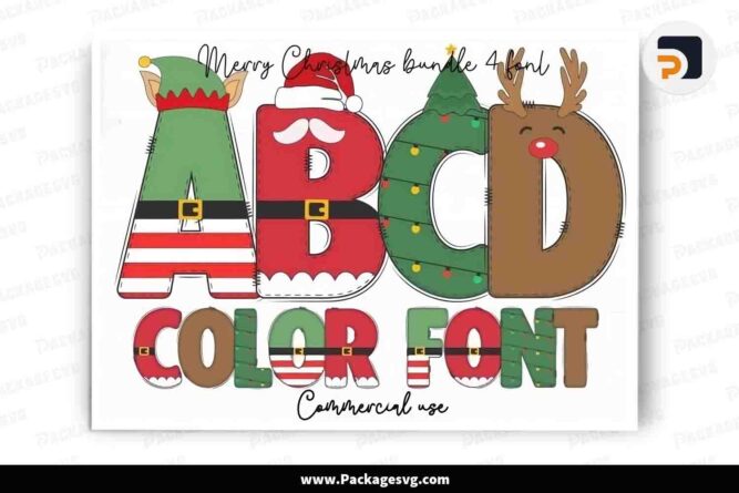 Merry Christmas Font, Christmas Cliparts PNG Design LLW57QOE