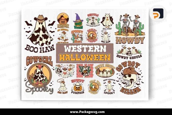 Western Halloween SVG Bundle, 20 Shirt Designs Free Download