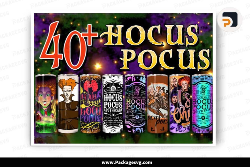 Hocus Pocus Tumbler Bundle, 40 Designs 20oz Tumbler Wrap LMSJYMKV