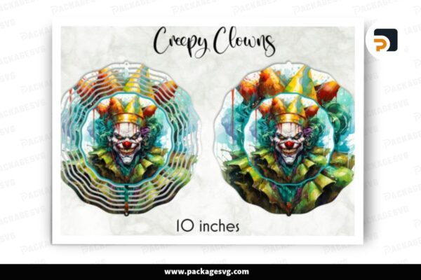 Joker Face Clown Spinner PNG, Sublimation Design Free Download