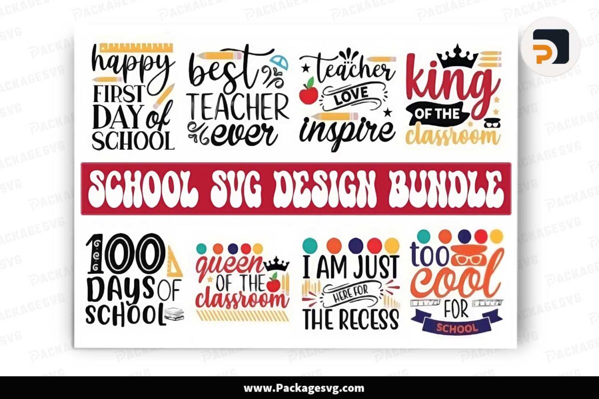 School Svg Design Bundle, 10 Shirt Designs Free Download