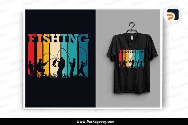 Vintage Fishing T-shirt Design Free Download