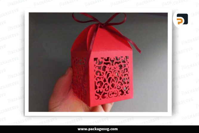 3D Luxurious Patterns Box SVG, Wedding Favor Box Paper Cut File LO6VR8YQ
