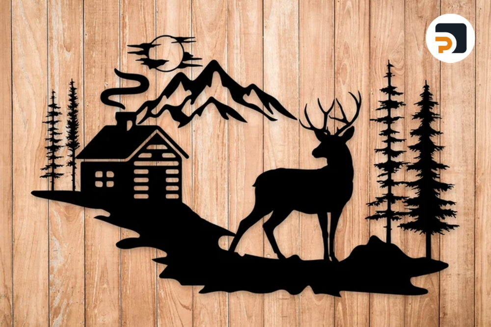 Deer Mountain Camping SVG Bundle, 3 File Designs 3