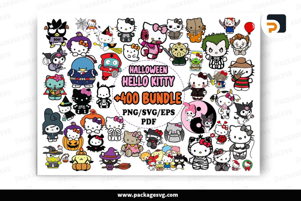 Hello Kitty SVG Bundle, 400 Halloween Design Files LOCNU9UV