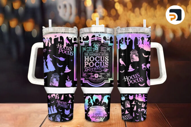 Sanderson Sisters Witches PNG, 40 oz Coffee Tumbler Wrap