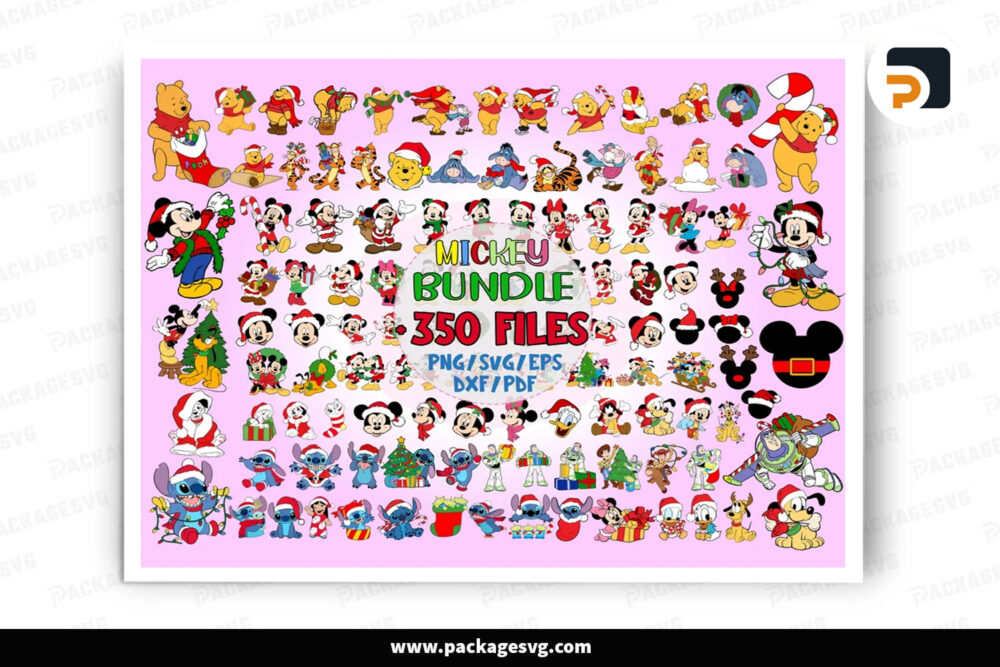 Spring Pooh SVG Bundle, 350 Christmas Design Files LODQE6BQ
