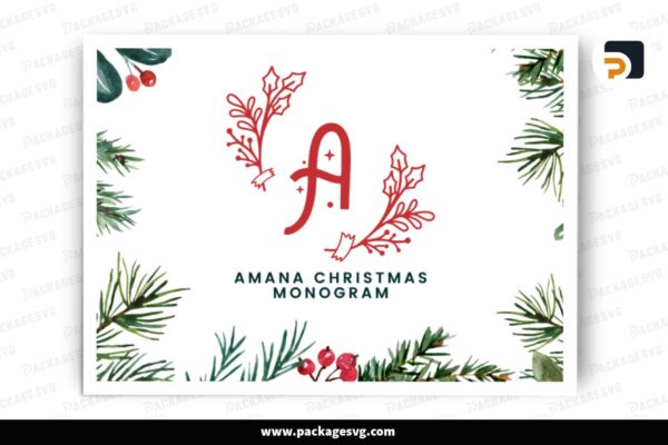 Amana Christmas Monogram Font OTF Free Download