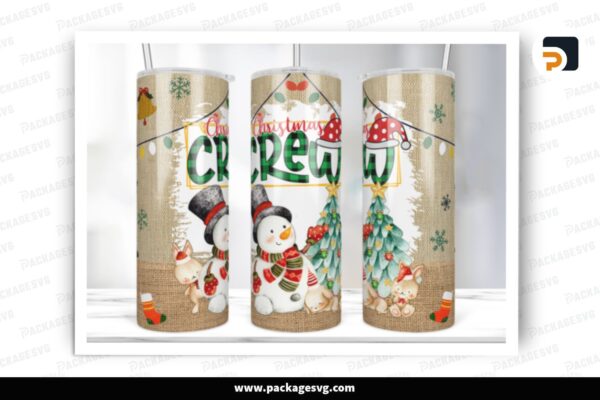 Burlap Christmas Sublimation Design, 20oz Tumbler Wrap Free Download