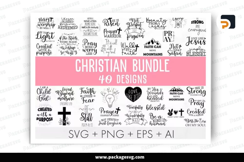 Christian SVG Bundle, 40 Design Files LPKIVFRJ (5)