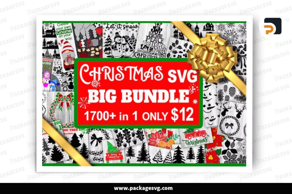 Christmas SVG Super Mega Bundle, 1700 Design Cut Files LP7TA061