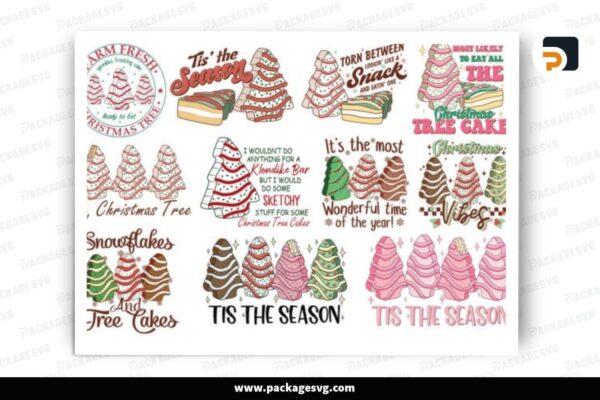 Christmas Tree Cake Sublimation Bundle Free Download