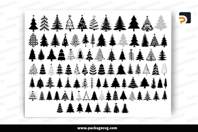 Christmas Tree SVG Mega Bundle, 110 Design Cut Files LPHZSRVF (2)