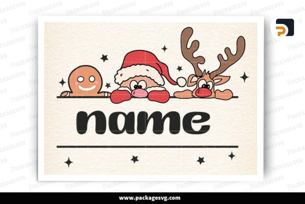 Gingerbread Santa Reindeer Custom Name, PNG Sublimation Designs LPLZMBXP (2)