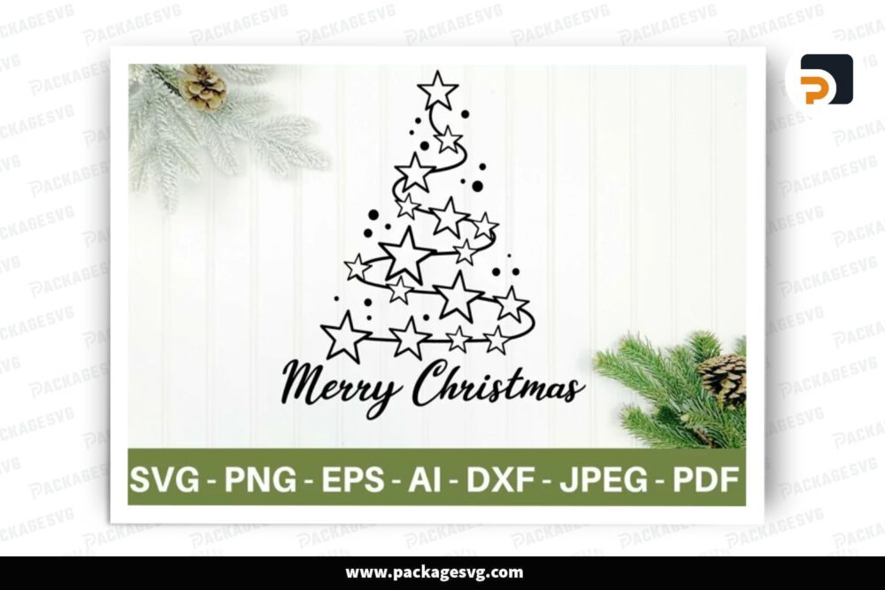 Merry Christmas Tree SVG, Christmas Digital File LOQTM0A8