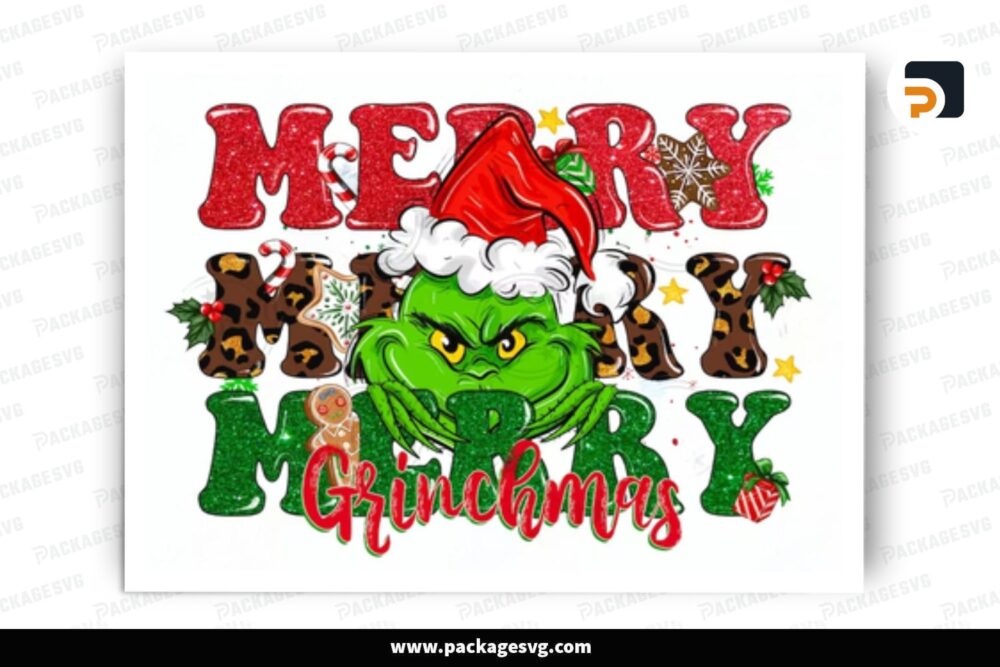 Merry Grinchmas Character PNG, Christmas Sublimation Design LP6DME1F