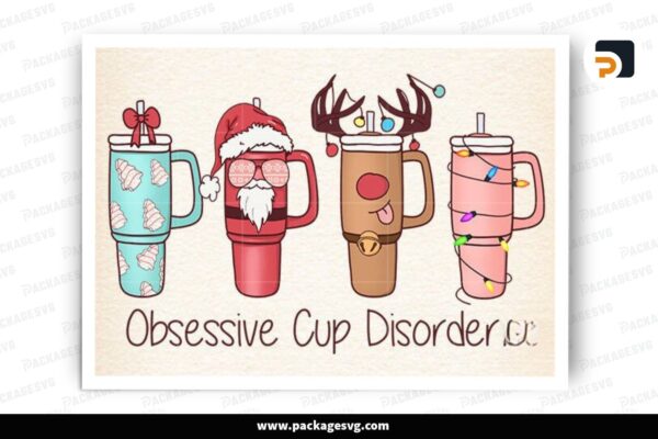 Obsessive Cup Disorder Christmas PNG Free Download