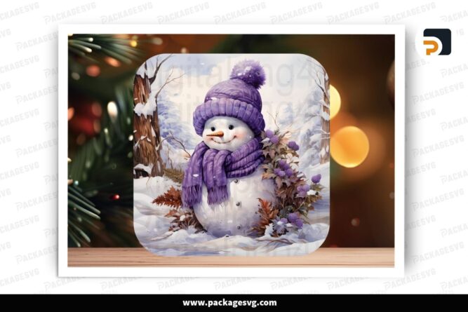 Snowman Love Purple Ver 2 Christmas PNG, Sublimation Design LONZCNRA