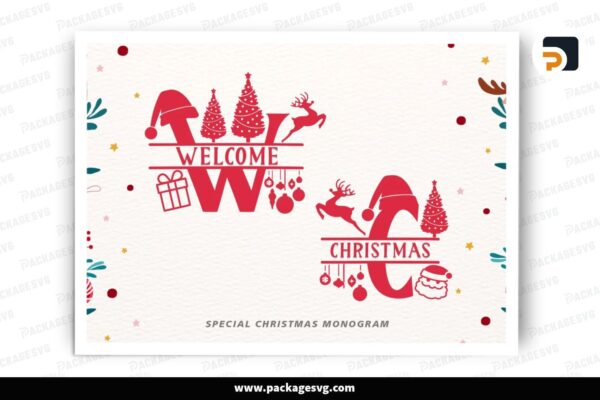 Welcome Christmas Monogram Font OTF Free Download