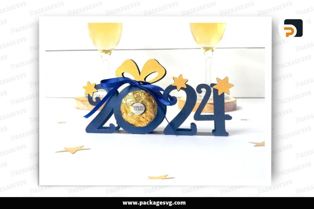 2024 Template Candy Holder, New Year SVG Paper Cut File (1)