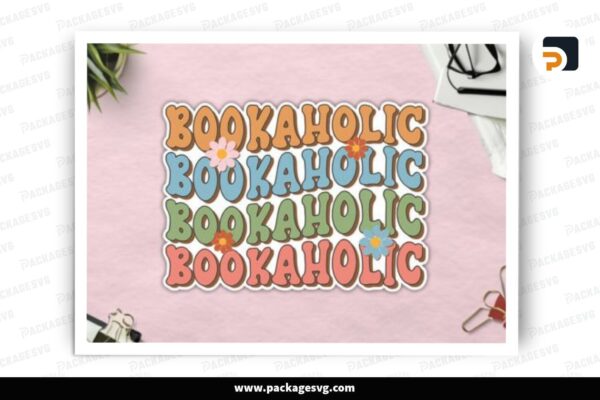 Bookaholic SVG Design Free Download