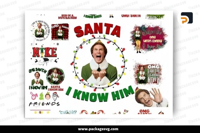 Buddy The Elf, 100 Christmas Movie PNG Sublimation Designs
