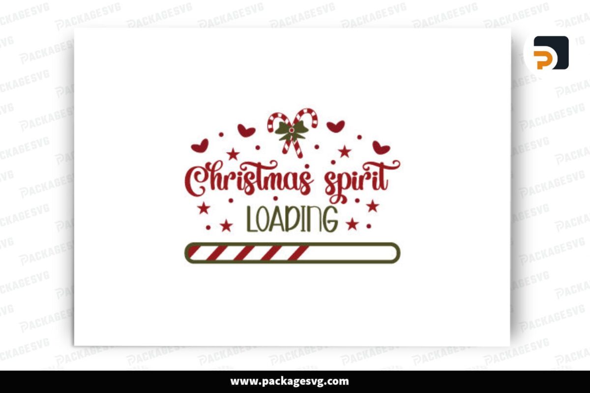 Christmas Spirit Loading SVG Design Free Download