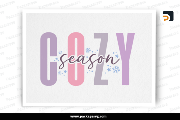 Cozy Season, Winter Quotes SVG Design Free Download