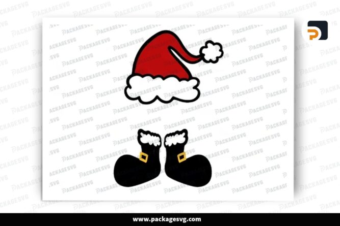 Custom Split Kids Santa SVG, Christmas Design Cut File (2)